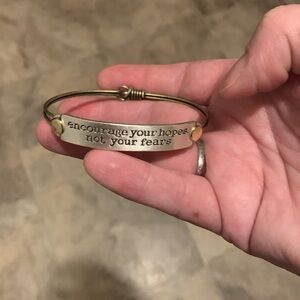 NWT SWEET ROMANCE JEWELRY USA. Inspirational Gold and Silver Bracelet